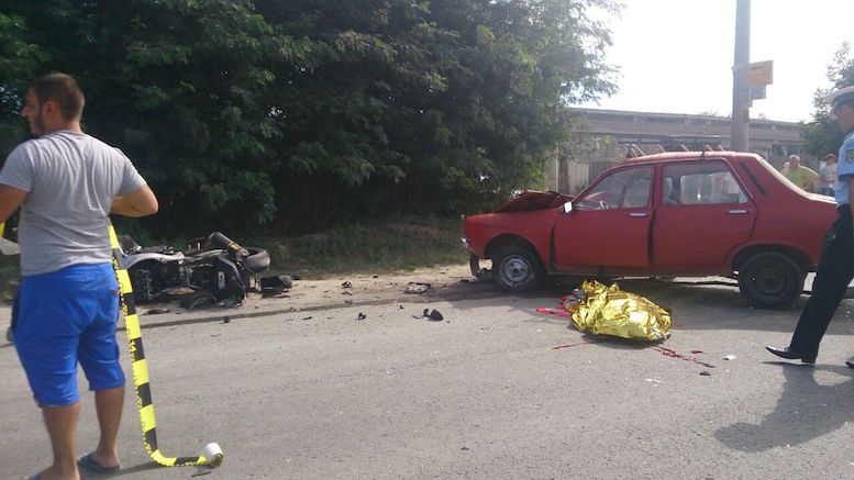 Accident mortal la Medgidia. Un motociclist și șoferul unui autoturism Dacia și-au pierdut viața