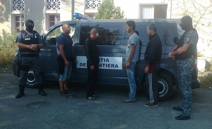 Sirieni priși la frontieră. FOTO IGPF