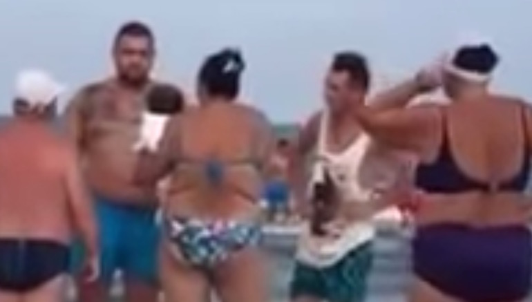 Bataușul din Mamaia. FOTO Captură video