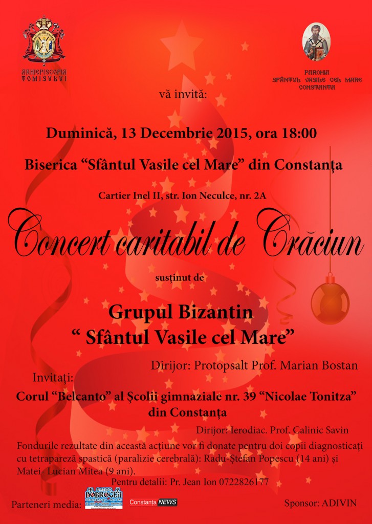 Afis Concert Caritabil de Craciun
