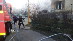 Incendiu de apartament. FOTO ISU Dobrogea