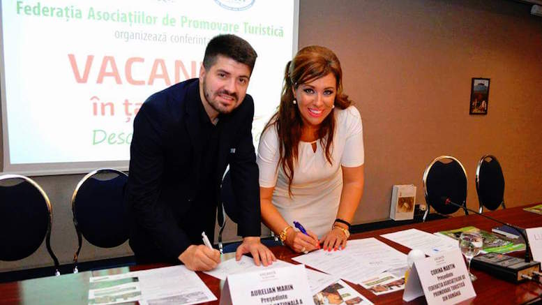 Corina Martin, președinte FAPT și Alexandru Filipschi, președinte FPTM