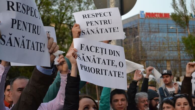 Protest la Spitalul de Urgență Constanța. FOTO Adrian Boioglu