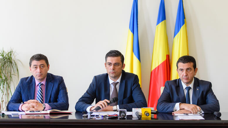 Conducerea CJ Constanța: Daniel Learciu, Horia Țuțuianu, Claudiu Palaz