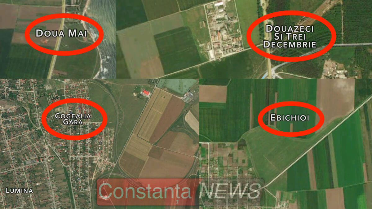 Localități inexistente pe Apple Maps. Colaj FOTO Adrian Boioglu, Constanța NEWS