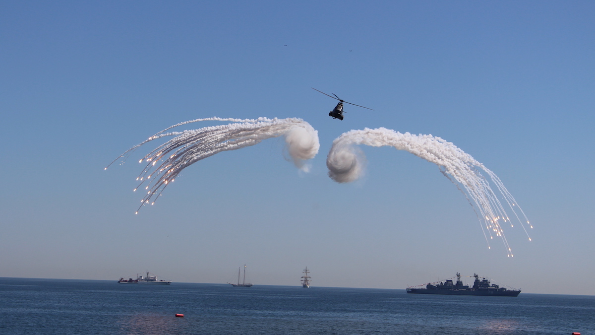 Elicopter la Ziua Marinei Române. FOTO Adrian Boioglu