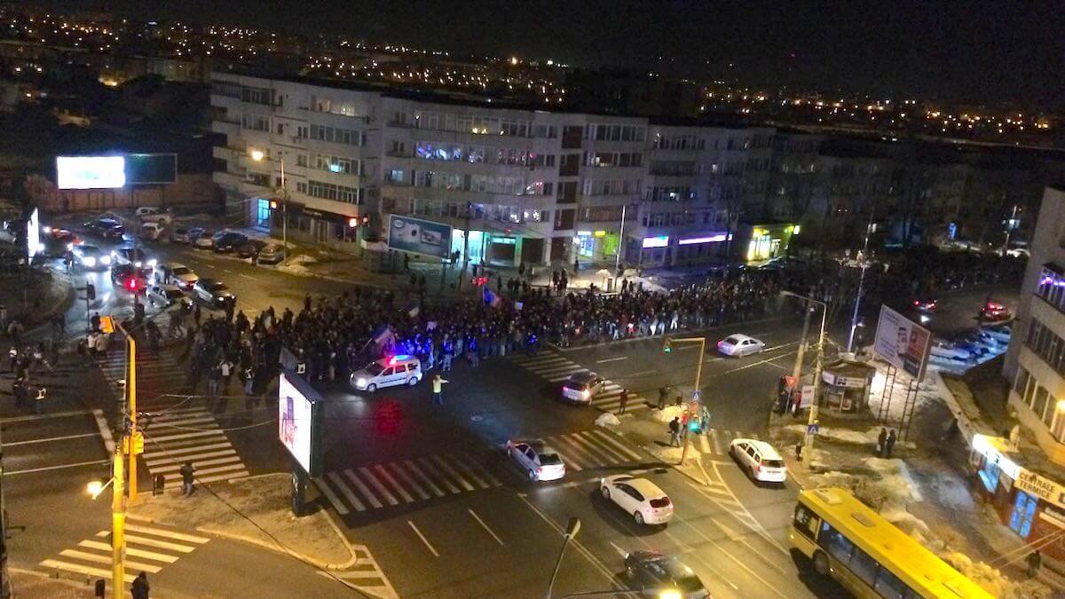 Protest la Constanța împotriva Guvernului Grindeanu