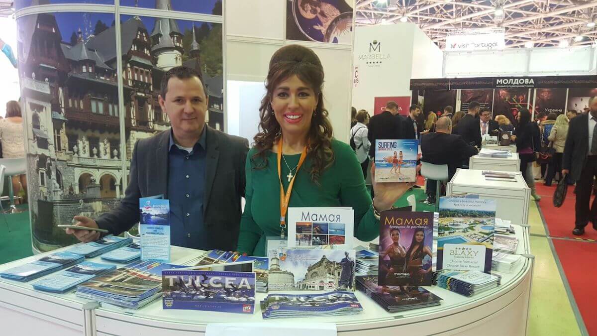 Corina Martin și Daniel Ilușcă la Târgul de Turism de la Moscova