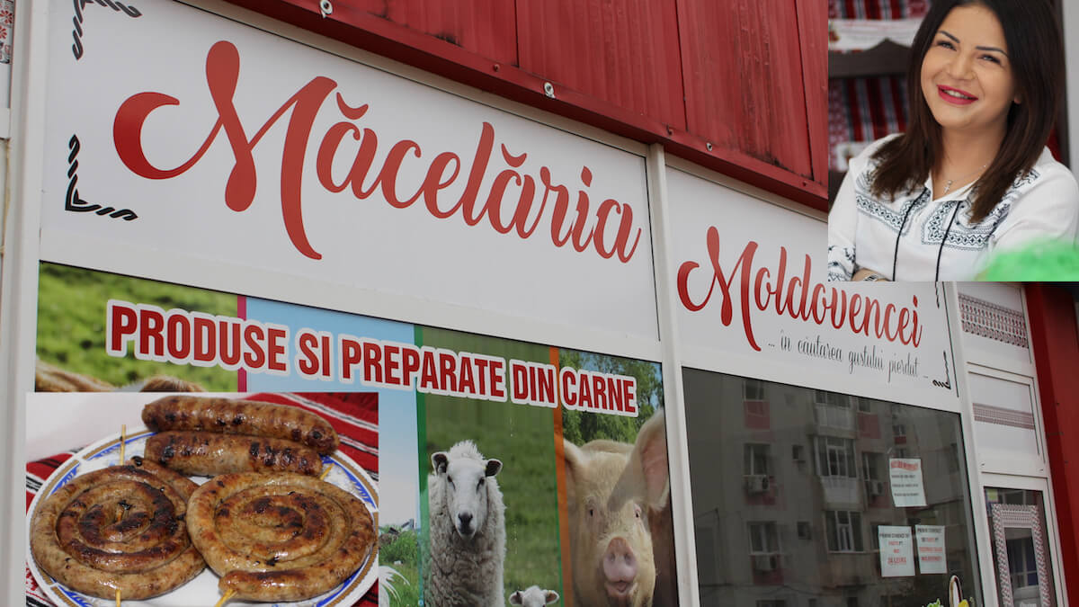 Măcelăria Moldovencei și Roxana Zaharia. FOTO Adrian Boioglu
