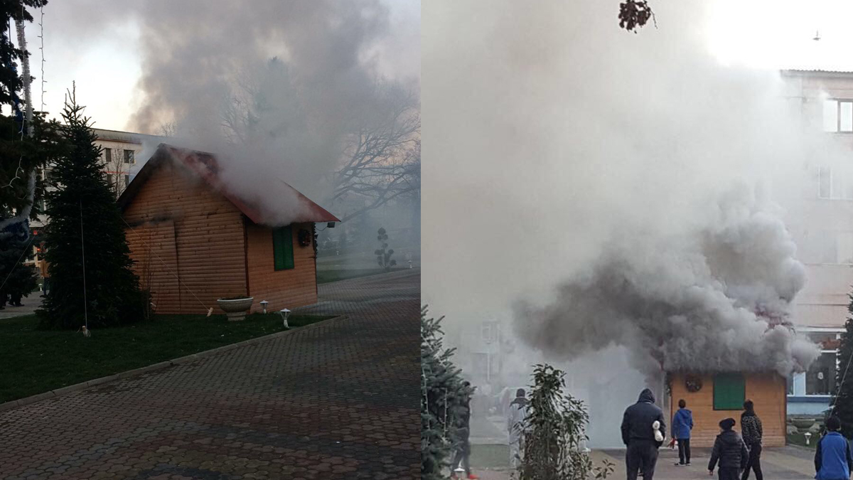 Căsuța lui Moș Crăciun de la Medgidia a luat foc