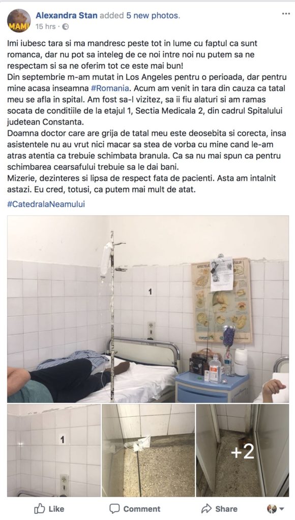 Alexandra Stan, despre Spitalul de Urgență Constanța