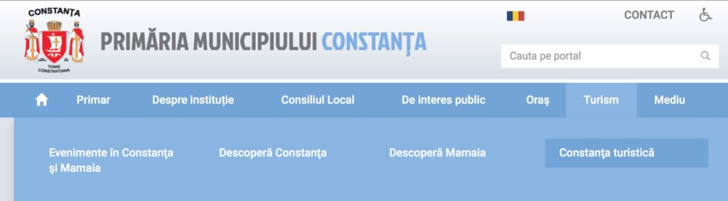 Site-ul Primăriei Constanța. FOTO CTnews.ro