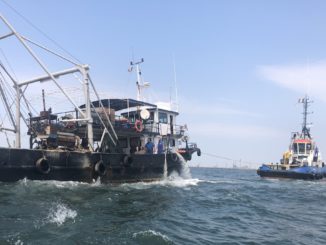 Pescadorul Callatis a fost adus la mal. FOTO Rompetrol