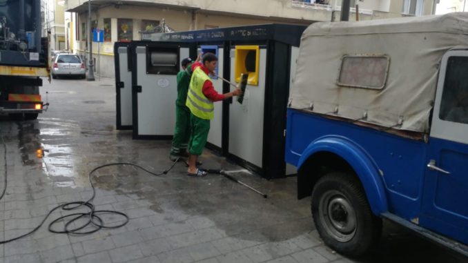 Angajații Polaris M Holding au igienizat platformele de gunoi din Constanța și Mamaia. FOTO Primăria Constanța