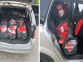 Țigări de contrabandă, descoperite în Portul Midia. FOTO Poliția de Frontieră