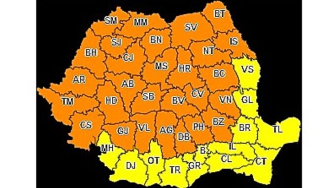 Avertizare meteorologică. FOTO ANM
