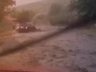 Viitură în satul Vârtop, județul Constanța