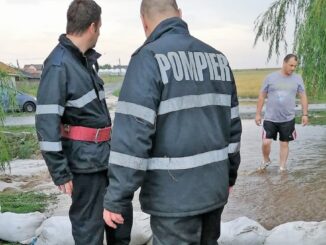 Inundații în Mihail Kogălniceanu. FOTO ISU Dobrogea
