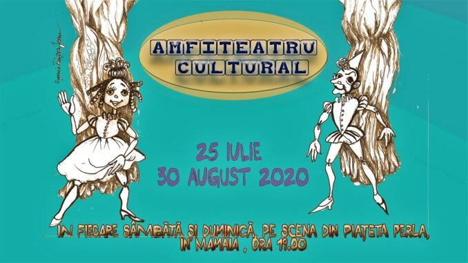 „Amfiteatru Cultural”, spectacole din repertoriul curent al Teatrului „Căluțul de mare” susținute în Mamaia, zona Perla