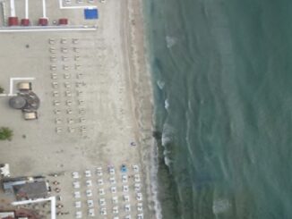 Suprafață de plajă monitorizată din dronă. FOTO ABADL
