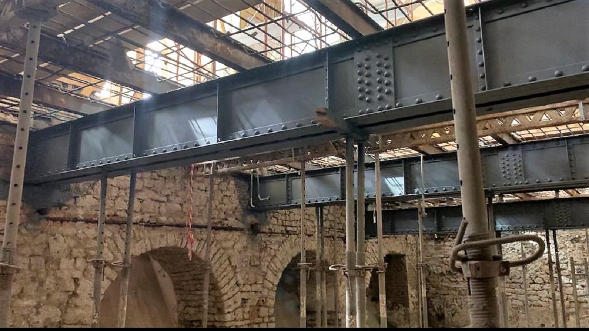 Grinzile construite de Anghel Saligny vor sta și acum la baza structurii planșeelor de peste subsol ale Cazinoului din Constanța