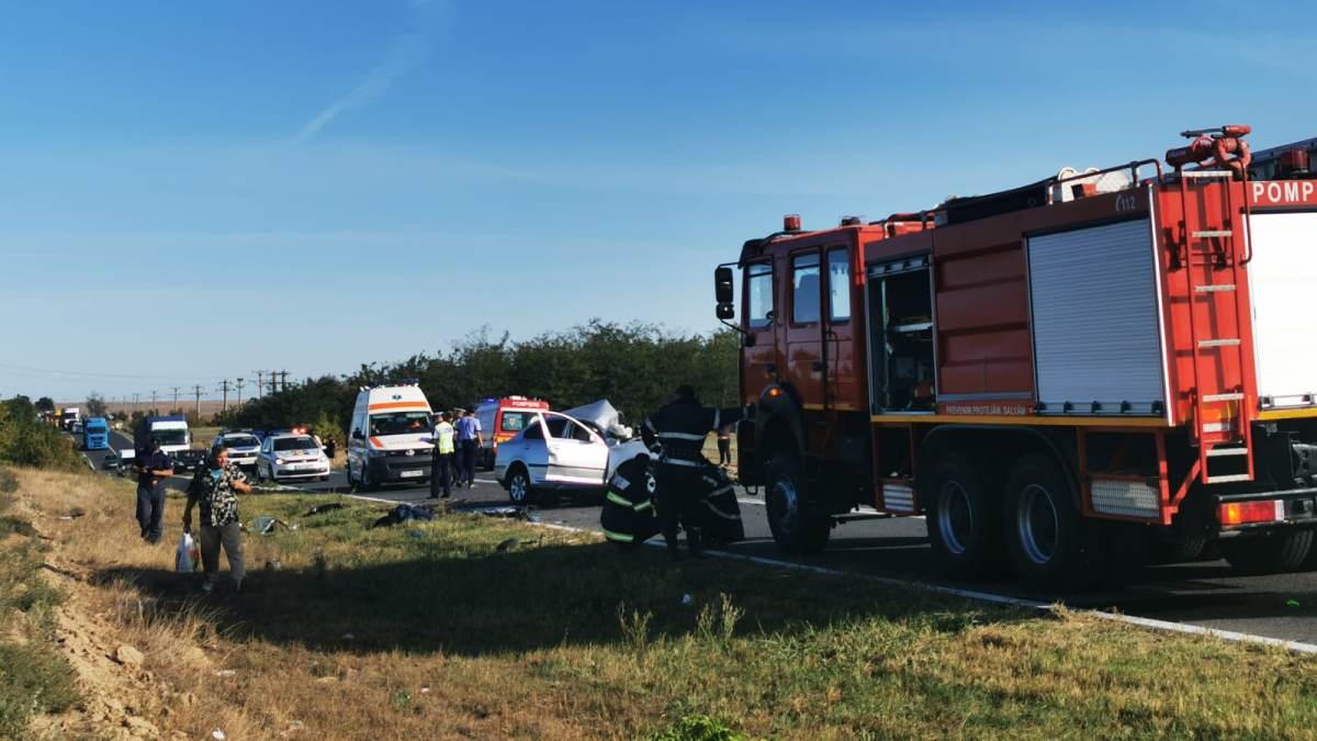 VIDEO Accident grav la Ghindărești. Trei persoane au murit și una a fost grav rănită