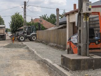 Lucrări de reabilitare a străzilor din Murfatlar. FOTO Paul Alexe / CTnews