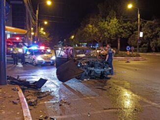Accident cu cinci victime la intersecția străzilor Soveja și Primăverii din Constanța. FOTO SAJ Constanța