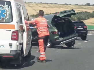 Accident pe Autostrada Soarelui. FOTO Captură Video Ovidiu T. C.
