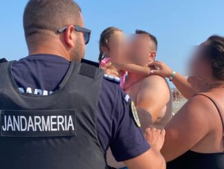 Copil pierdut pe plajă. FOTO IJJ Constanța