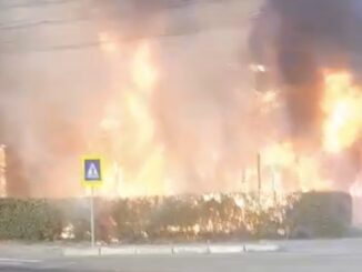 Incendiul de la fostul club Bellagio Mamaia. FOTO Captură video