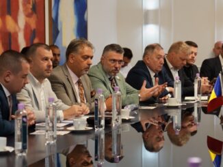 Delegația oficială a fost primită de către vicepreședintele CJC Răzvan Filipescu. FOTO Consiliul Județean Constanța
