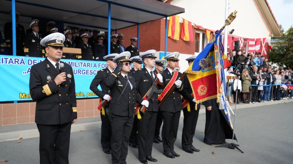 Elevii Școlii Militare de Maiștri Militari a Forțelor Navale au jurat credință patriei. FOTO Forțele Navale Române