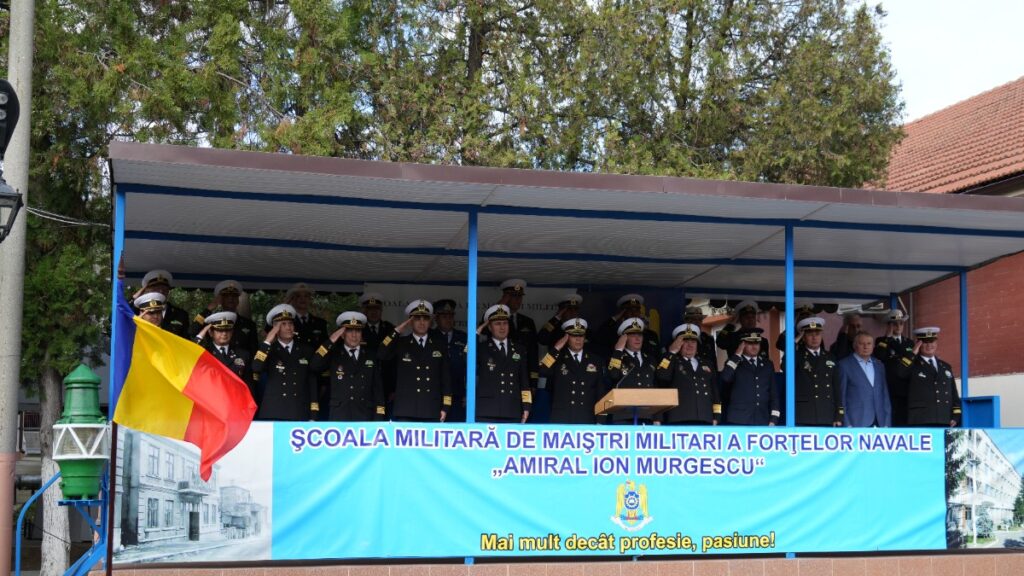 Elevii Școlii Militare de Maiștri Militari a Forțelor Navale au jurat credință patriei. FOTO Forțele Navale Române
