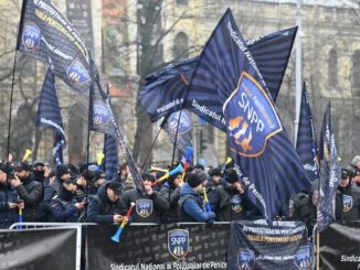 Protest al lucrătorilor din Penitenciare. FOTO Sindicatul Național al Polițiștilor de Penitenciare – Filiala Constanța Poarta Albă