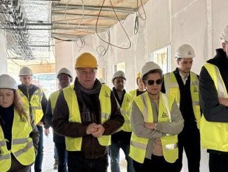 Președintele Consiliului Județean Constanța, Florin Mitroi, în vizită pe șantierul noului spital Mama și Copilul. FOTO Consiliul Județean Constanța